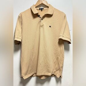 Burberry Tan Polo Shirt Size L